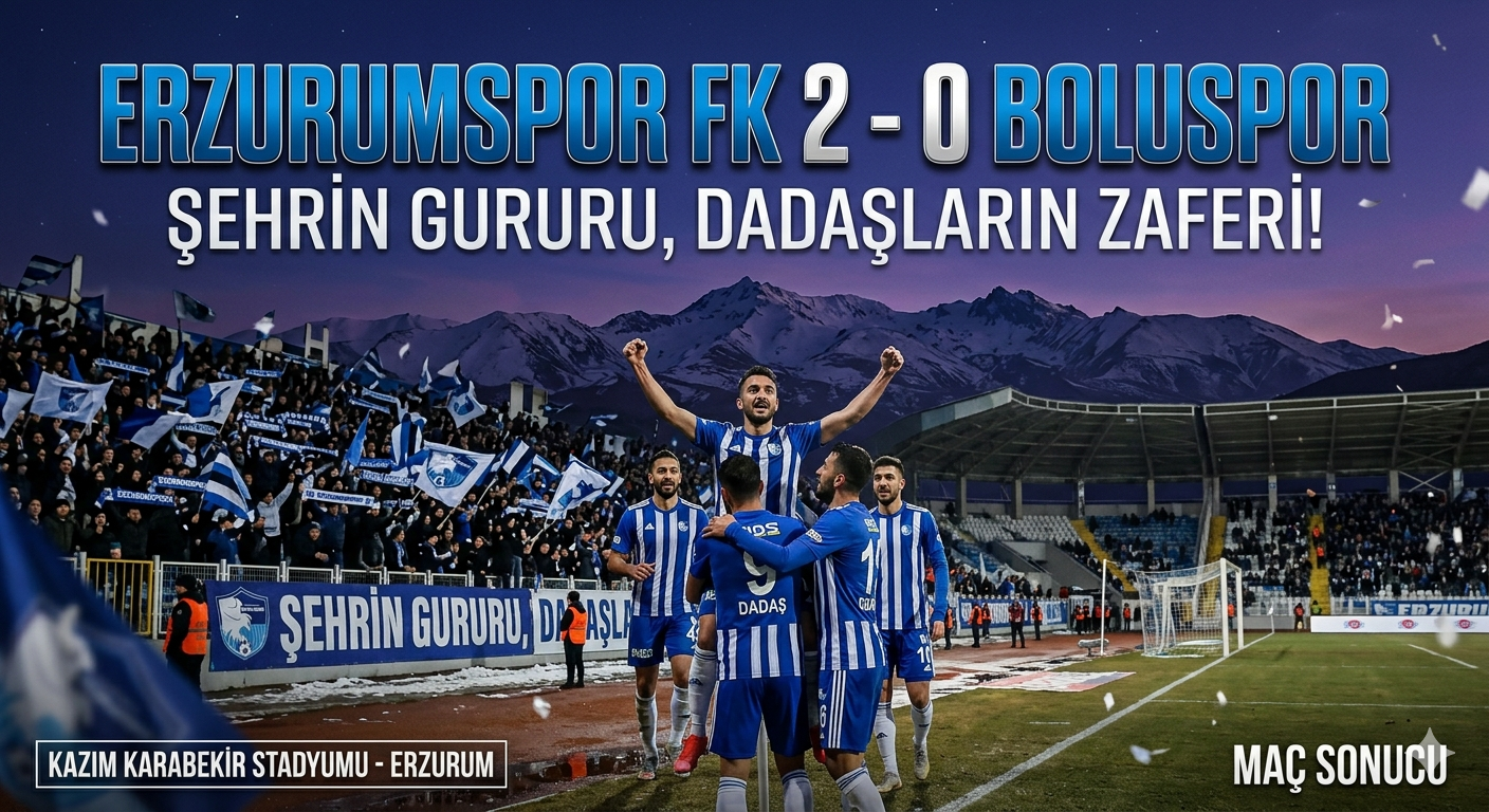 ERZURUM’DA GECE MAVİ, ZAFER BEYAZ!